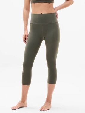 Athleta Olive Green High-Rise Crop Leggings - Women 1X
